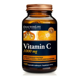 Vitamin c buffered vitamin c buforowana witamina c 1000mg suplement diety dzika róża & bioflawonoida 100 kapsułek