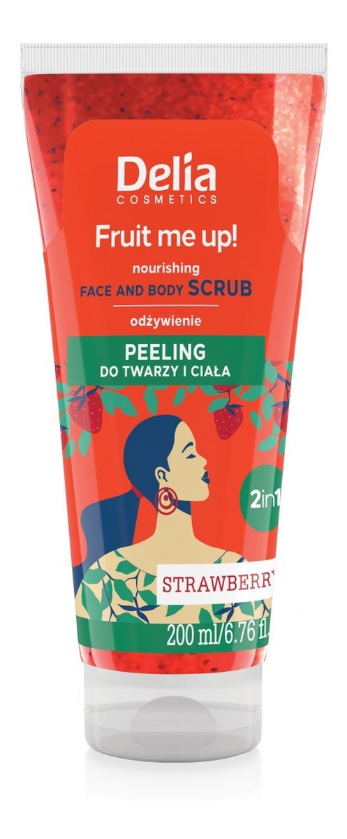 Cosmetics fruit me odżywczy peeling do twarzy i ciała 2w1-truskawka