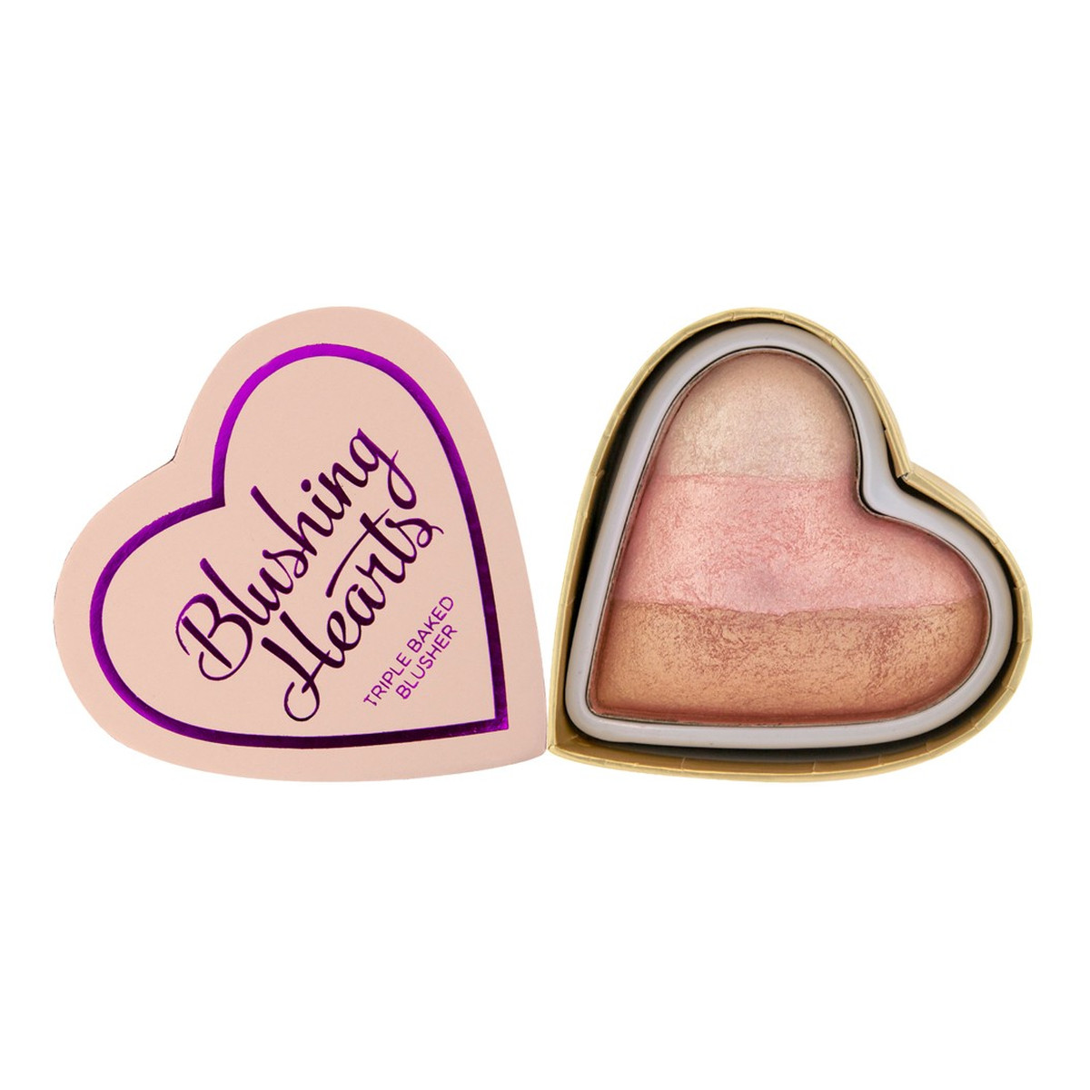 Makeup Revolution I Love Make Up Blushing Hearts Potrójnie Wypiekany Róż Bronzer Do Twarzy 10g