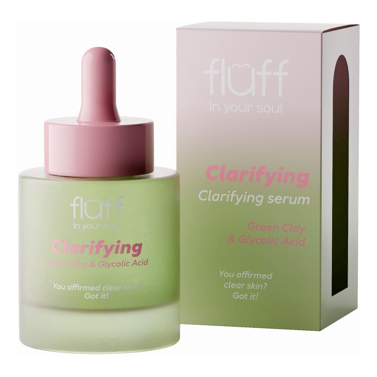 Fluff Serum oczyszczające z glinką zieloną i kwasem glikolowym 30ml