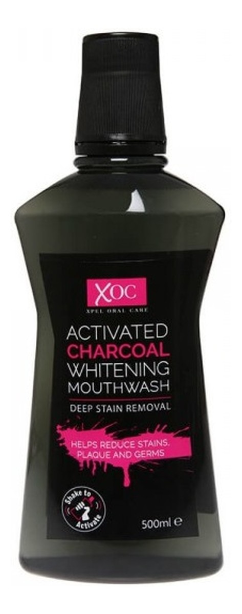 Activated charcoal whitening mouthwash wybielający płyn do płukania ust z aktywnym węglem