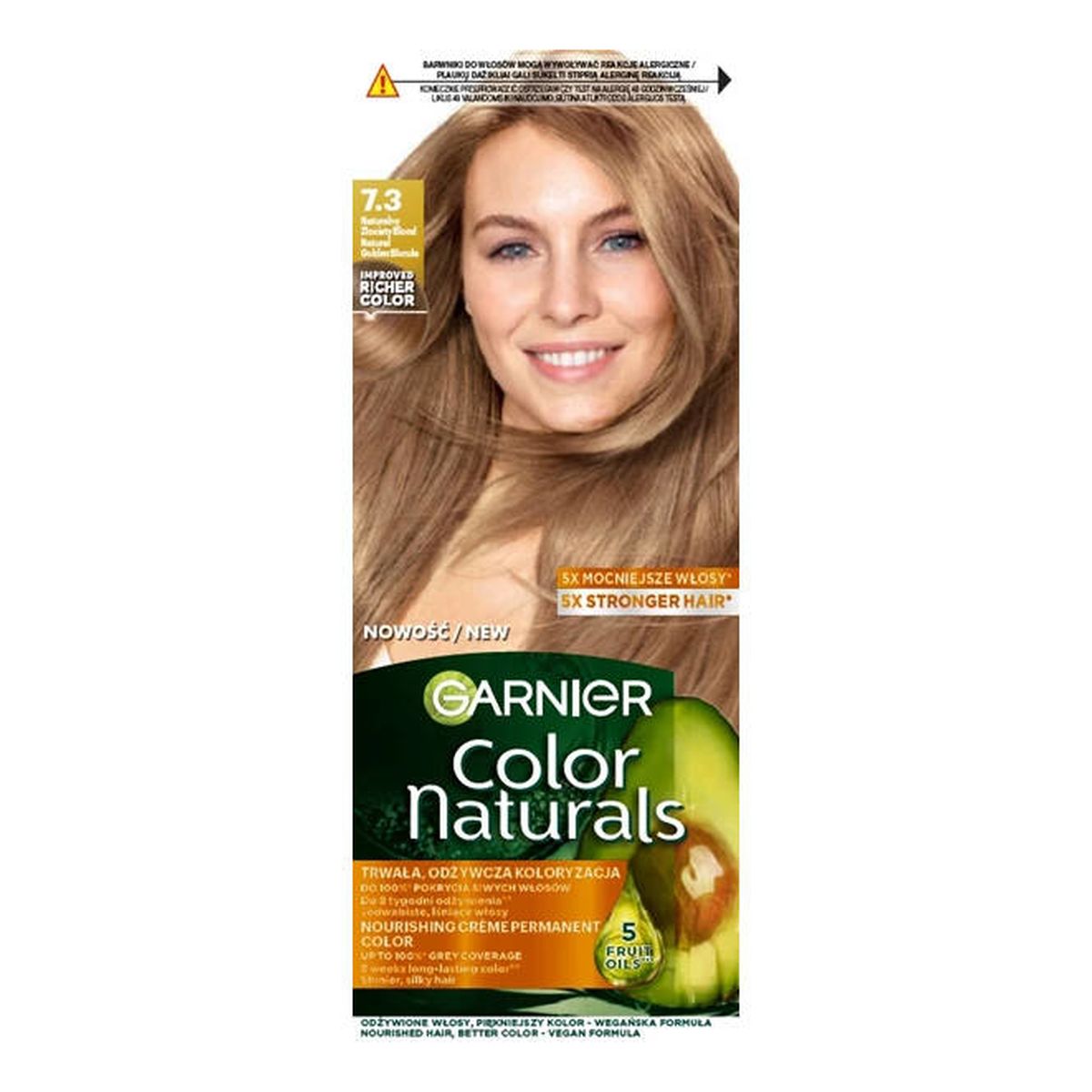 Garnier Color naturals odżywcza farba do włosów 7.3 naturalny złocisty blond