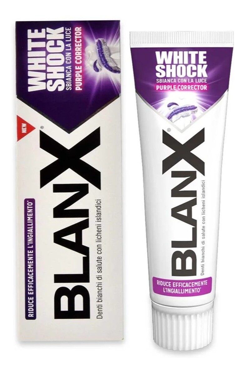 White shock purple corrector wybielająca pasta do zębów neutralizująca żółte odcienie
