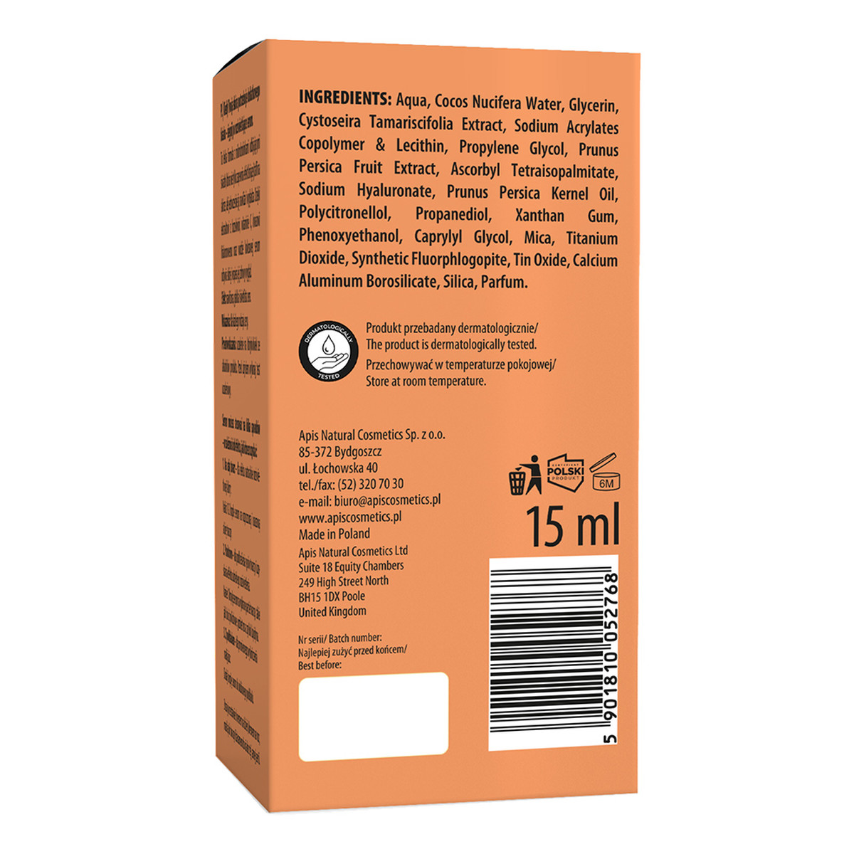 Apis PEACHY SKIN Glow serum rozświetlające 15ml