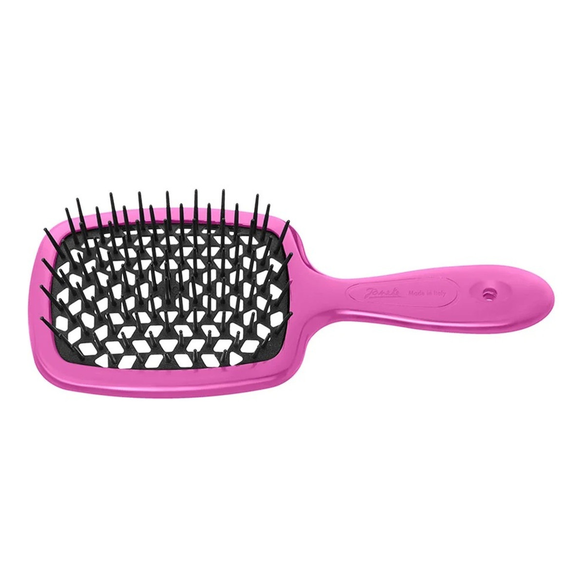 Janeke Small superbrush mała szczotka do rozczesywania włosów fuksjowo-czarna