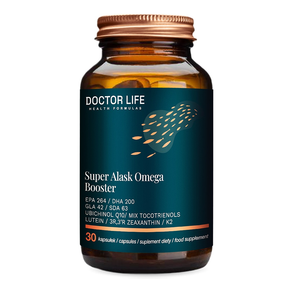 Doctor Life Super alask omega booster suplement diety wspierający serce i zmniejszający stany zapalne 30 kapsułek