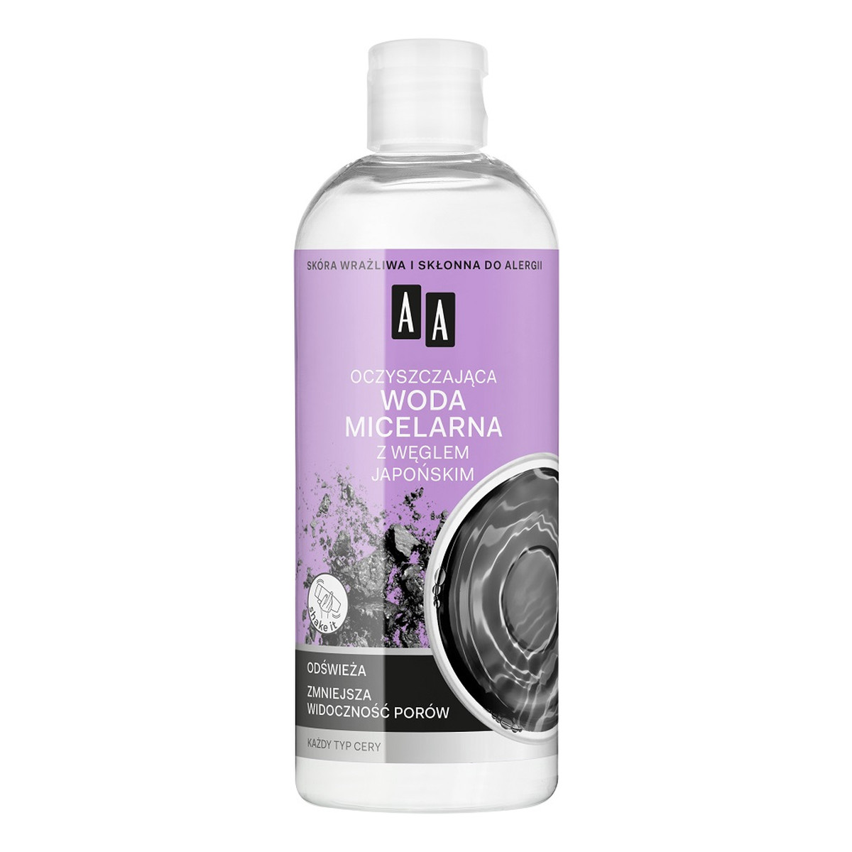 AA Skin Food oczyszczająca woda micelarna z węglem japońskim do każdego typu cery 400ml