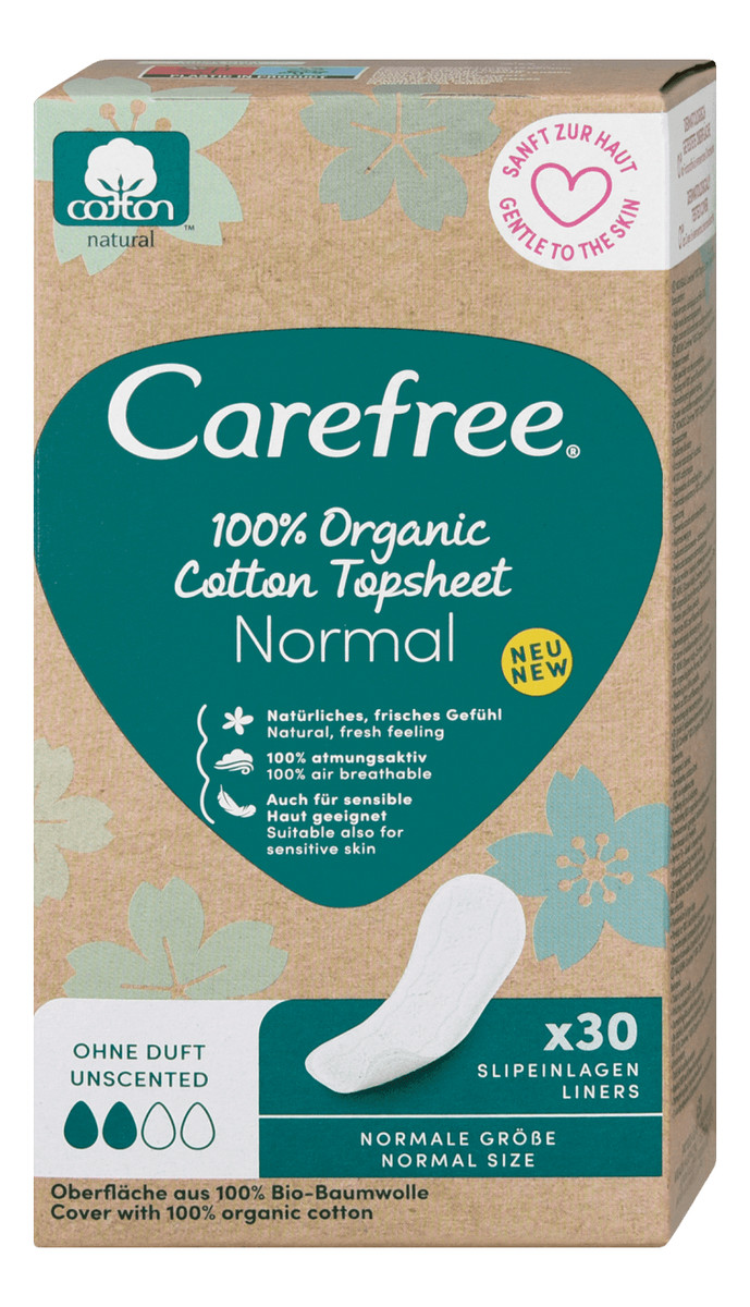 100% Organic Wkładki higieniczne - normal 30szt.