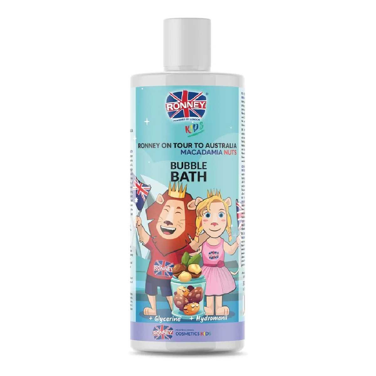 Ronney Kids on tour to australia bubble bath delikatny płyn do kąpieli dla dzieci orzechy makadamia 300ml