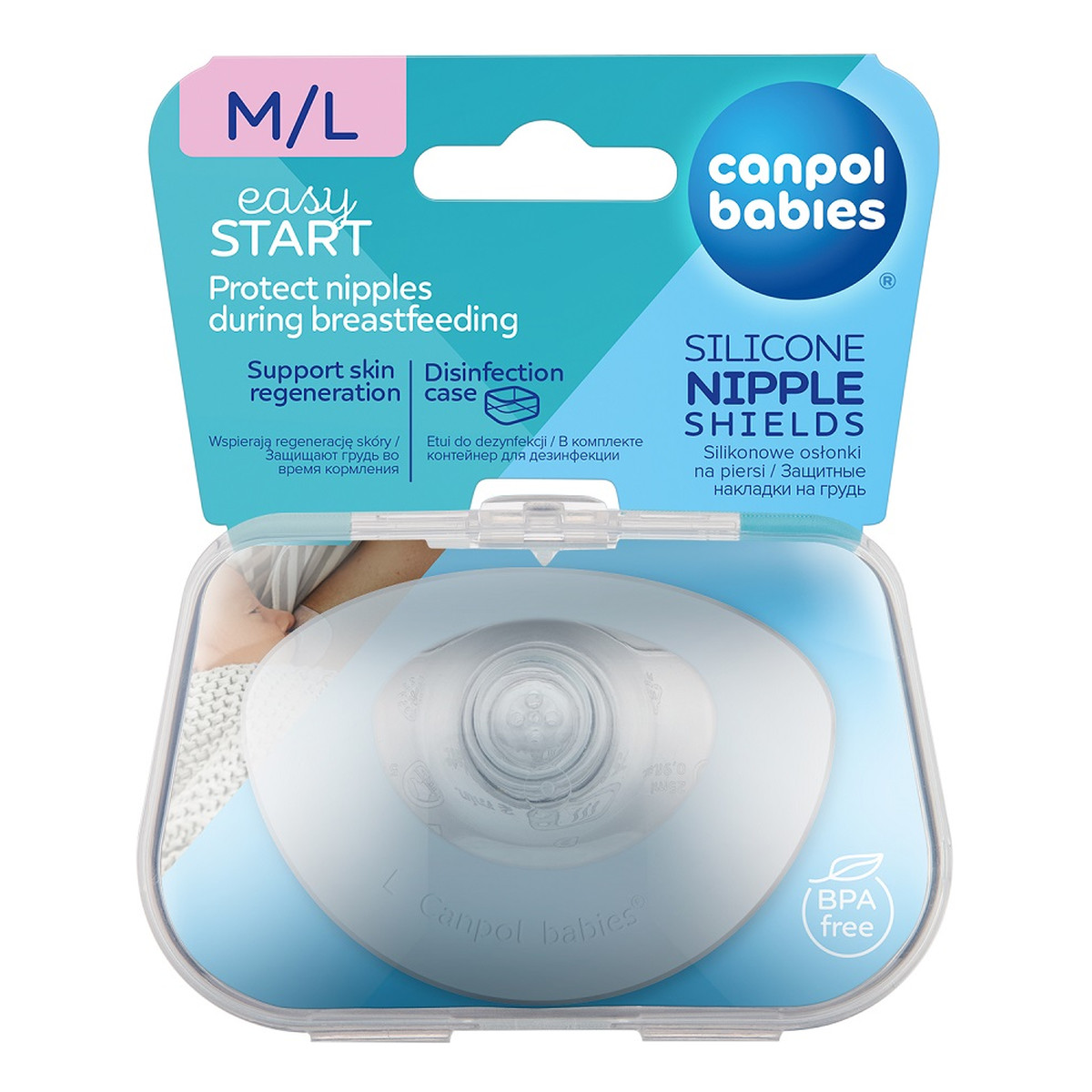 Canpol Babies Easystart silikonowe osłonki piersi m/l 2szt