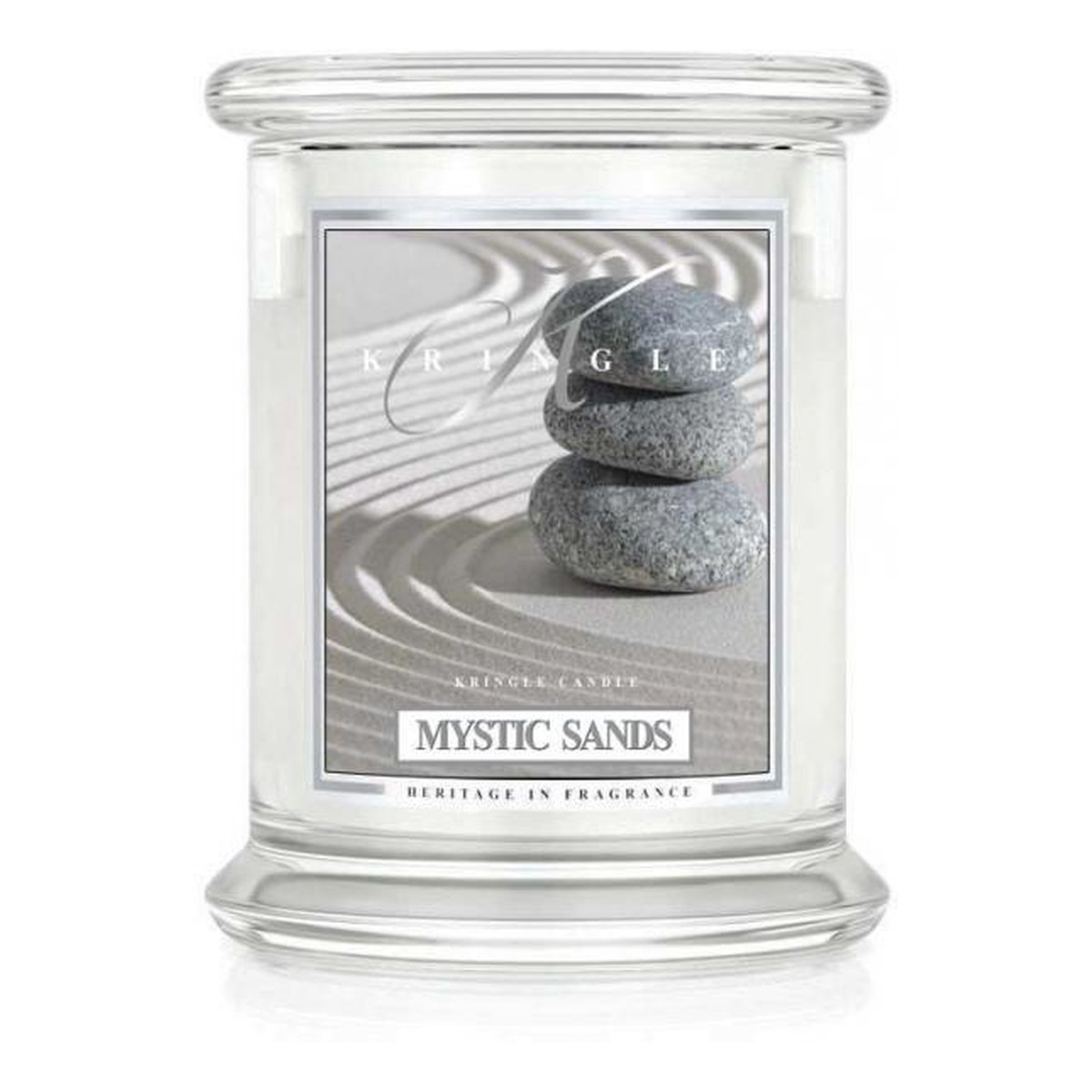 Kringle Candle Średnia świeca zapachowa z dwoma knotami mystic sands 411g