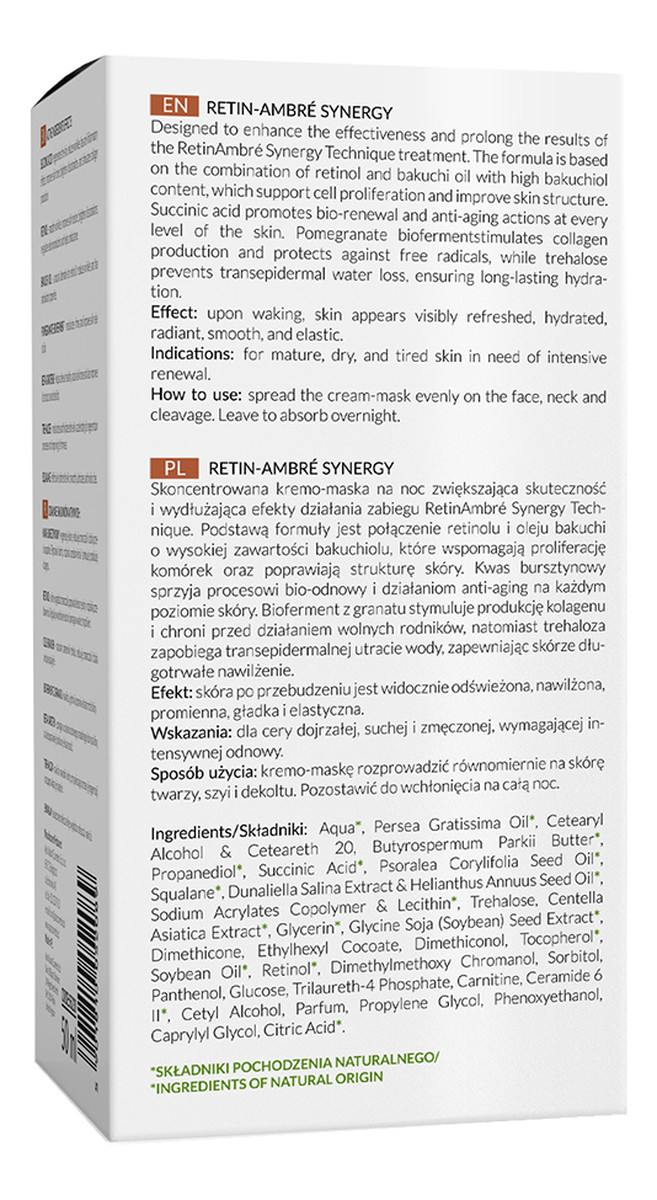 Kremo-Maska Na Noc Z Retinolem I Kwasem Bursztynowym