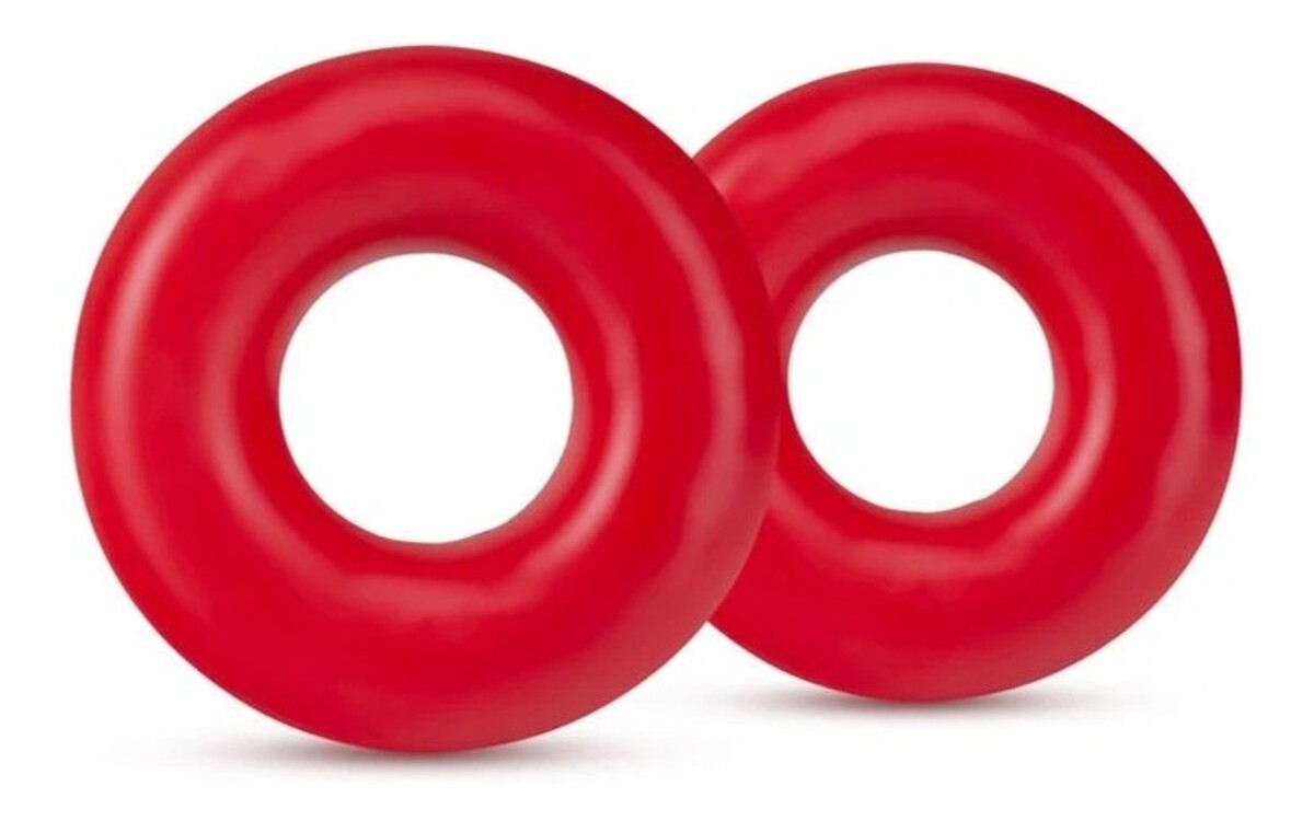 Stay hard donut rings oversized opaski erekcyjne na penisa red 2szt