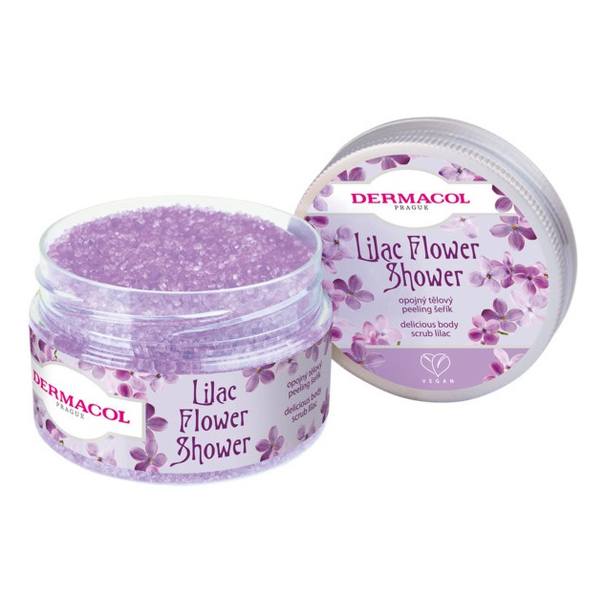 Dermacol Flower shower body peeling peeling do ciała lilac 200g