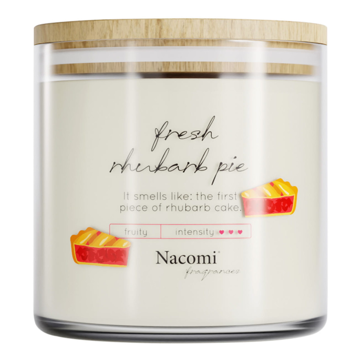 Nacomi Fragrances Świeca zapachowa sojowa - Fresh rhubarb pie 450g
