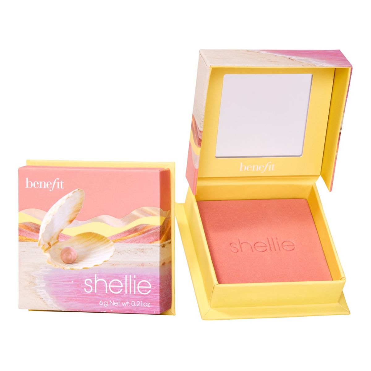 Benefit Shellie Warm-Seashell Pink Blush miękki róż w pudrze 6g