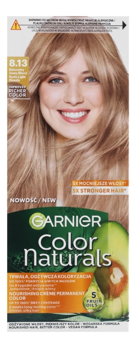 Color naturals odżywcza farba do włosów 8.13 naturalny jasny blond