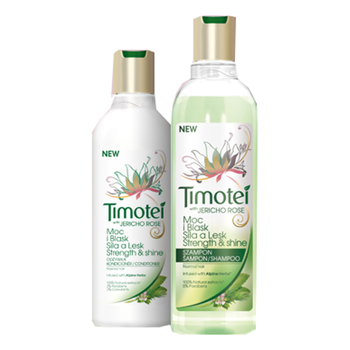 Timotei Moc i Blask Szampon i Odżywka Zestaw 600ml