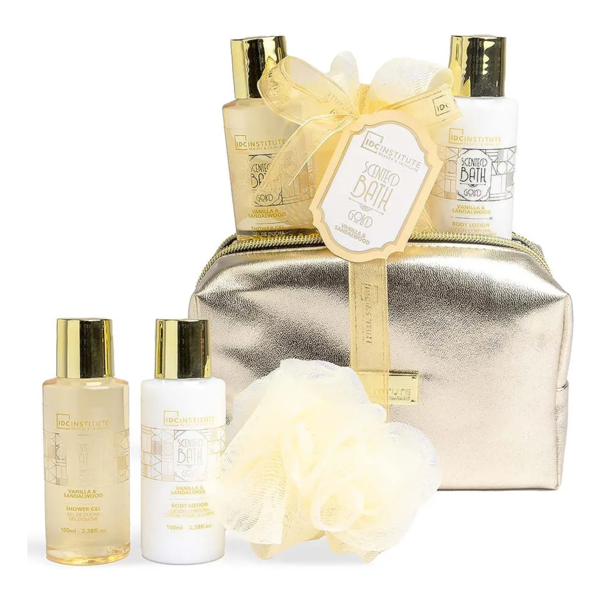 IDC Institute zestaw do kąpieli Vanilla & Sandalwood 4szt.