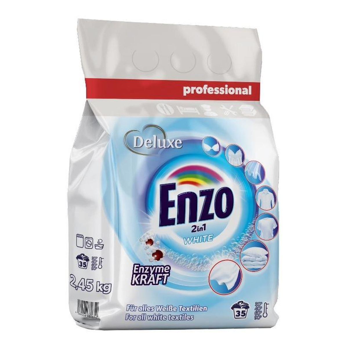 Deluxe Enzo White Proszek do Białego prania 35 prań 2.45kg