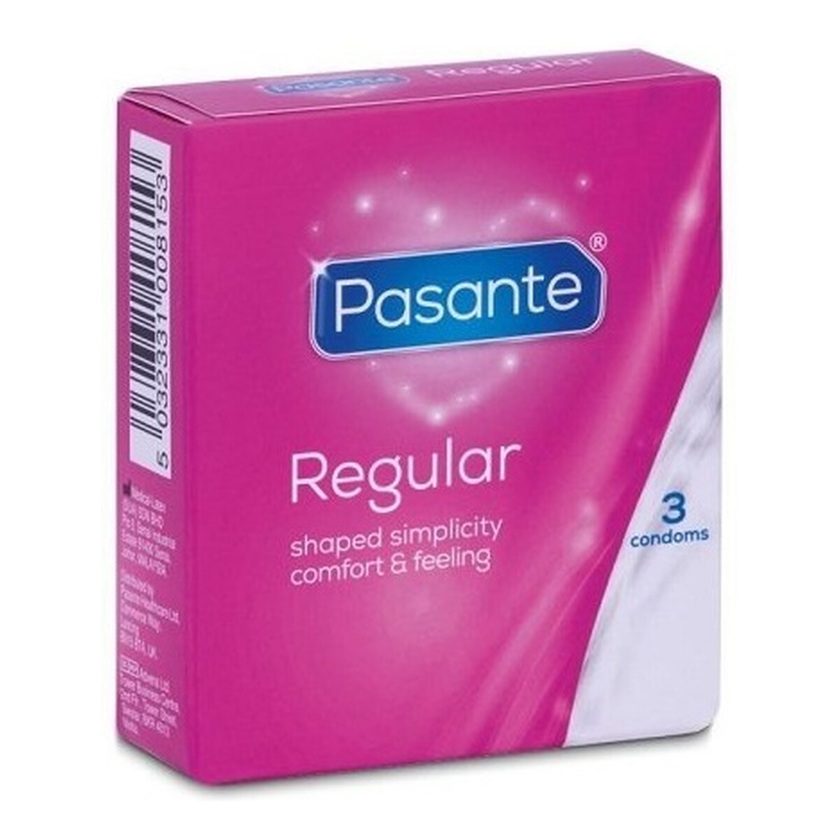 Pasante Regular lubrykowane prezerwatywy o anatomicznym kształcie 3szt
