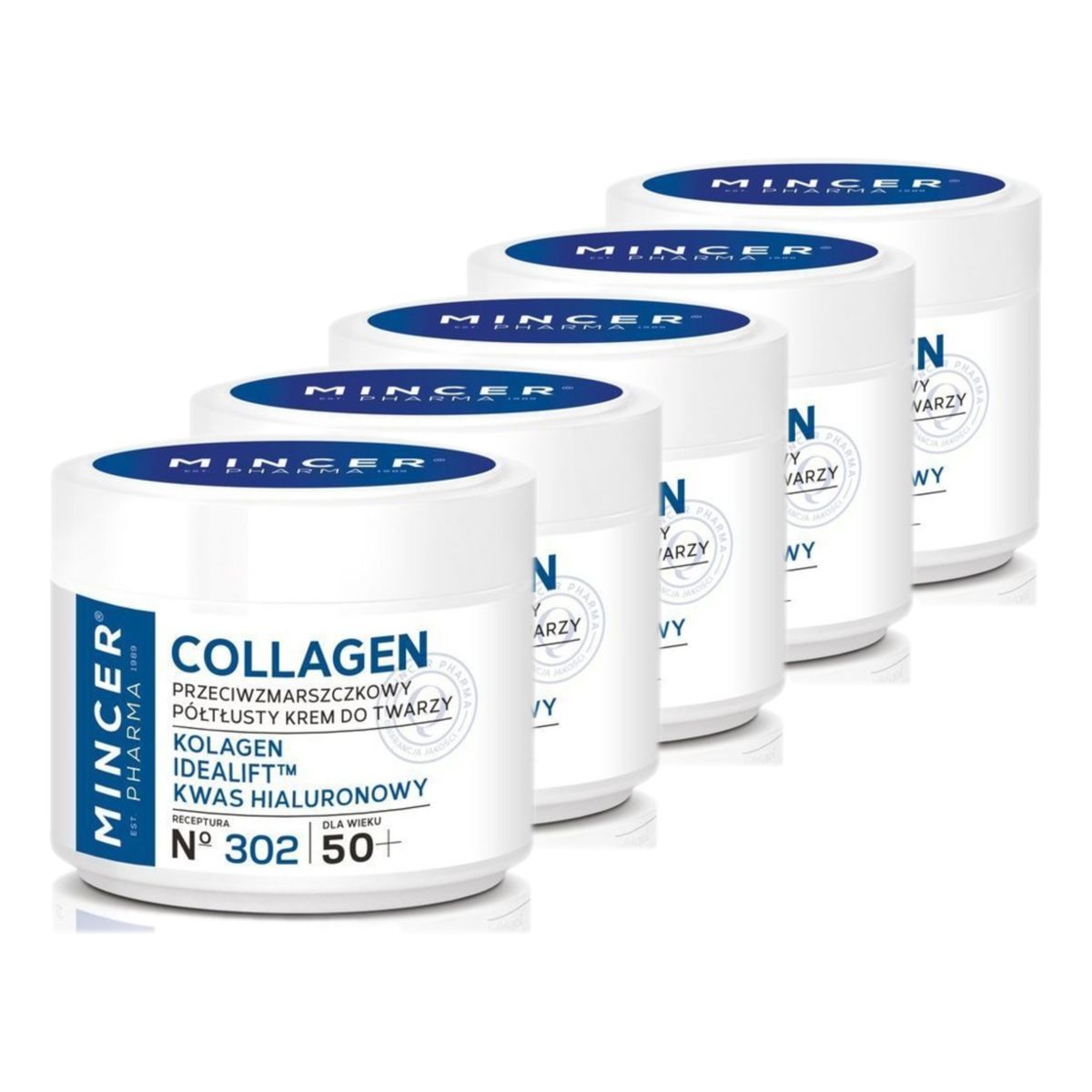 Mincer Pharma Collagen 50+ Krem półtłusty przeciwzmarszczkowy 302 5x50ml