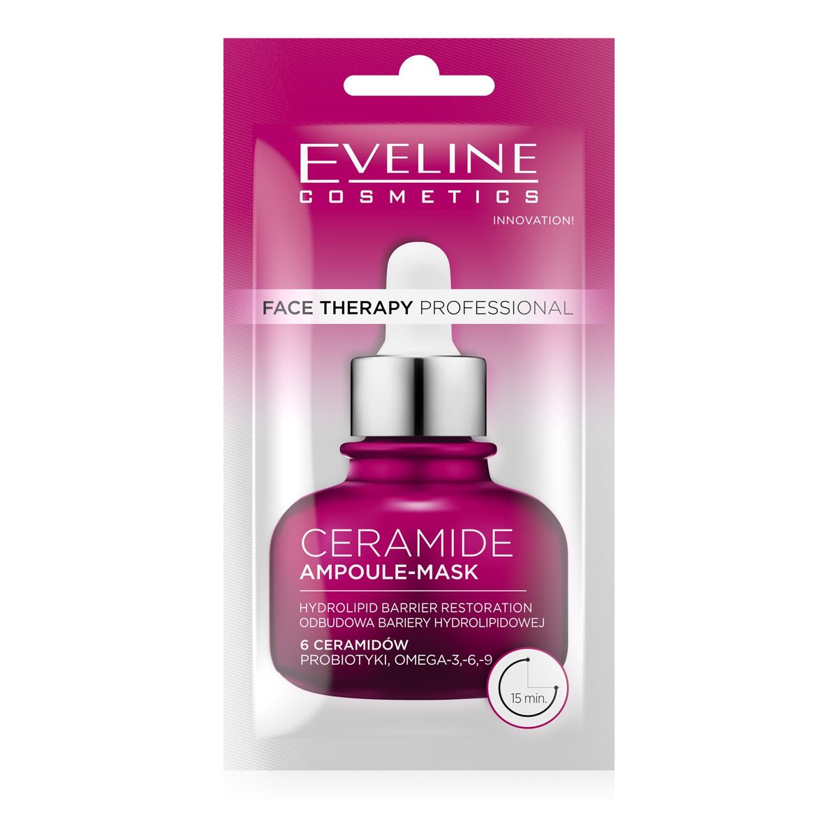 Eveline Face therapy professional maska-ampułka odbudowująca barierę hydrolipidową z ceramidami 8 ml