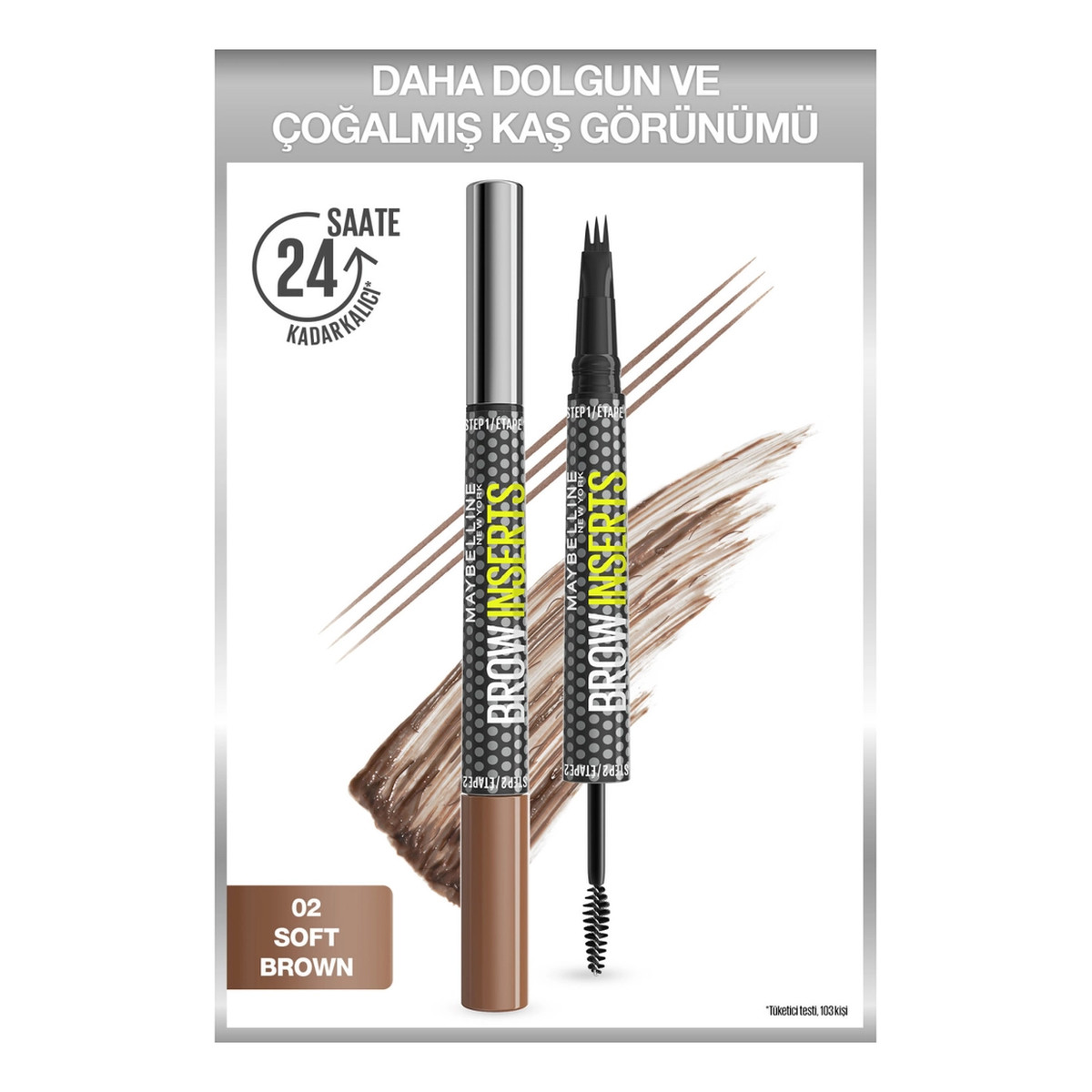 Maybelline Brow Insert pisak do brwi z żelem utrwalającym 1.25ml