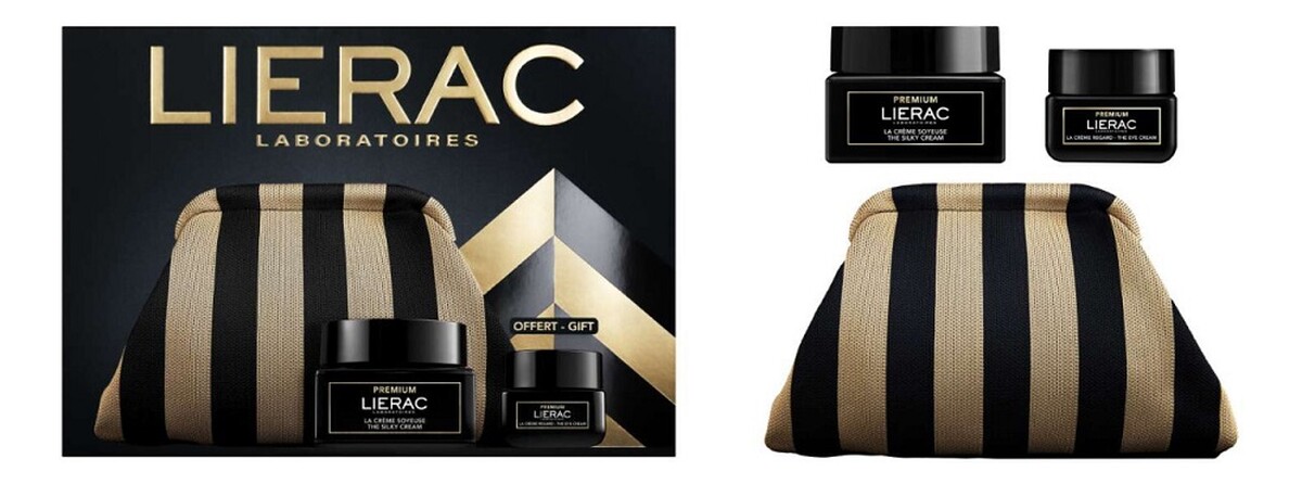 Zestaw jedwabisty krem przeciwstarzeniowy 50ml + przeciwstarzeniowy krem pod oczy 20ml + kosmetyczka