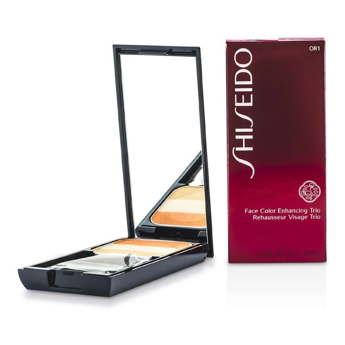 Shiseido Face Color Enhancing Trio Trójkolorowy puder do modelowania twarzy 7g