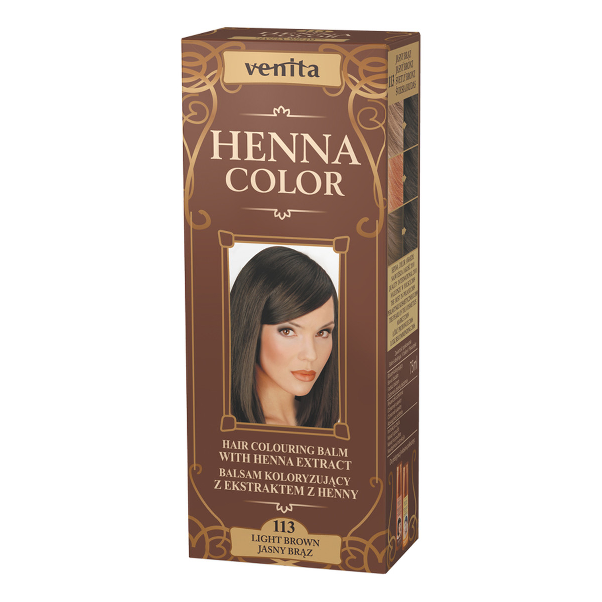 Venita HENNA COLOR Balsam koloryzujący z ekstraktem z henny TUBA Jasny Brąz (113) 75ml
