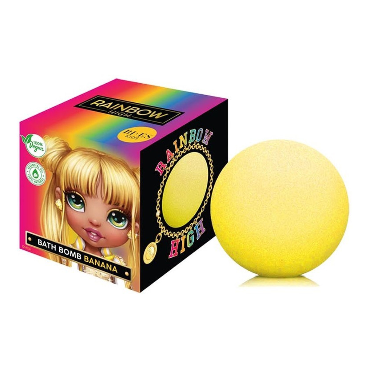 Bi-es Rainbow High Kula musująca Banana 165g