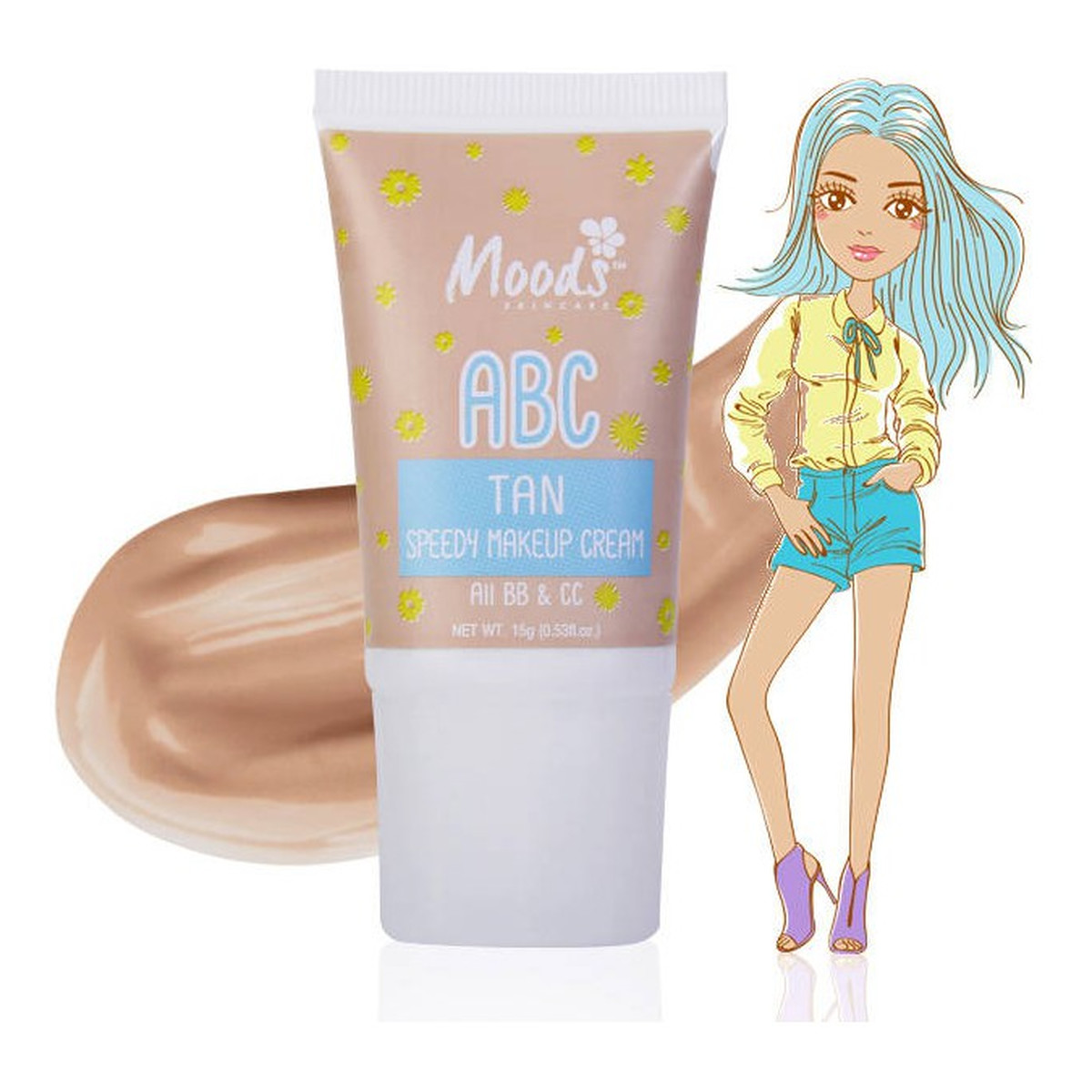 Moods ABC Speedy Makeup Cream nawilżający krem BB&CC do twarzy 15g