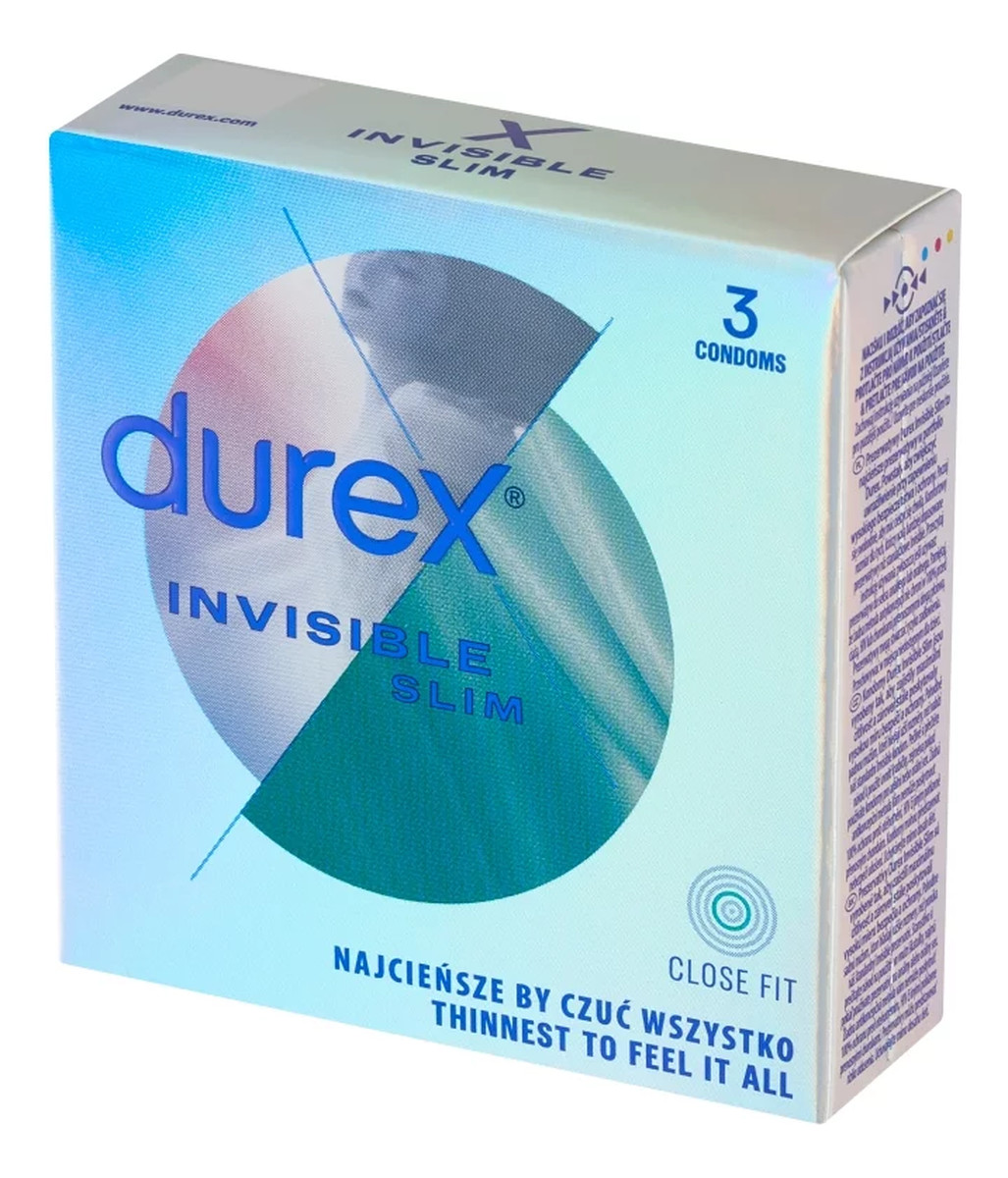 Invisible close fit prezerwatywy dopasowane 3szt