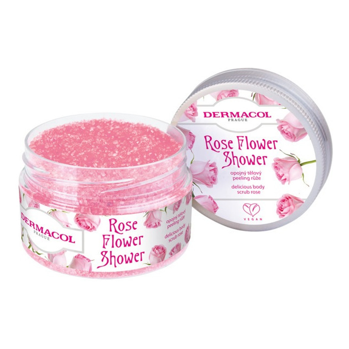 Dermacol Flower shower body peeling peeling do ciała rose 200g
