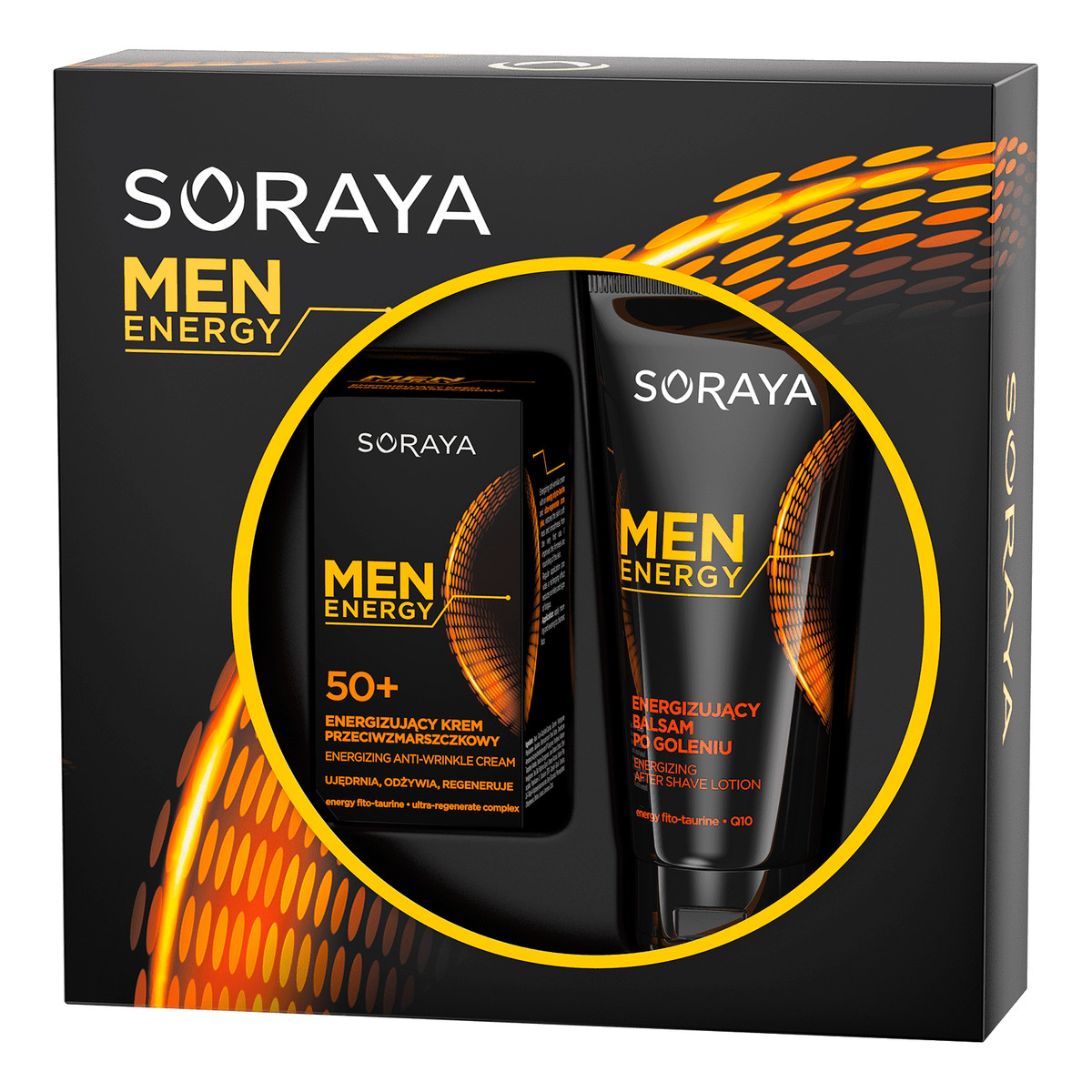 Soraya Men Energy Zestaw prezentowy krem 50+ 50 ml + balsam po goleniu 150ml 200ml