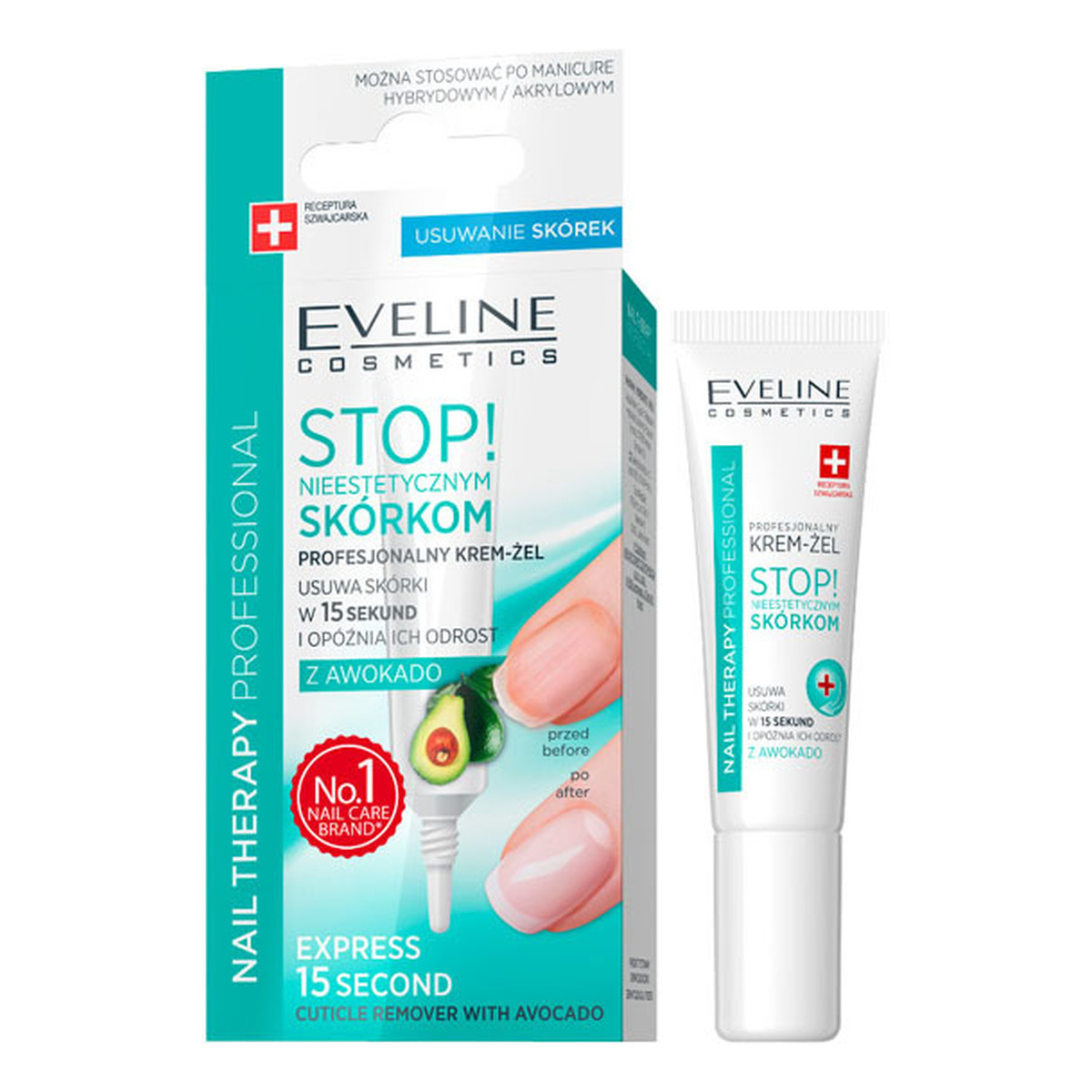 Eveline Nail Therapy Krem-Żel Do Usuwania Skórek Z Awokado 12ml