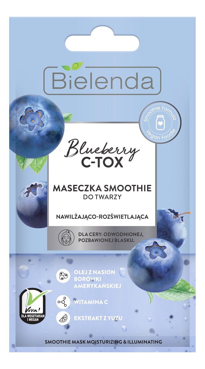 Blueberry maseczka-smoothie nawilżająco-rozświetlająca