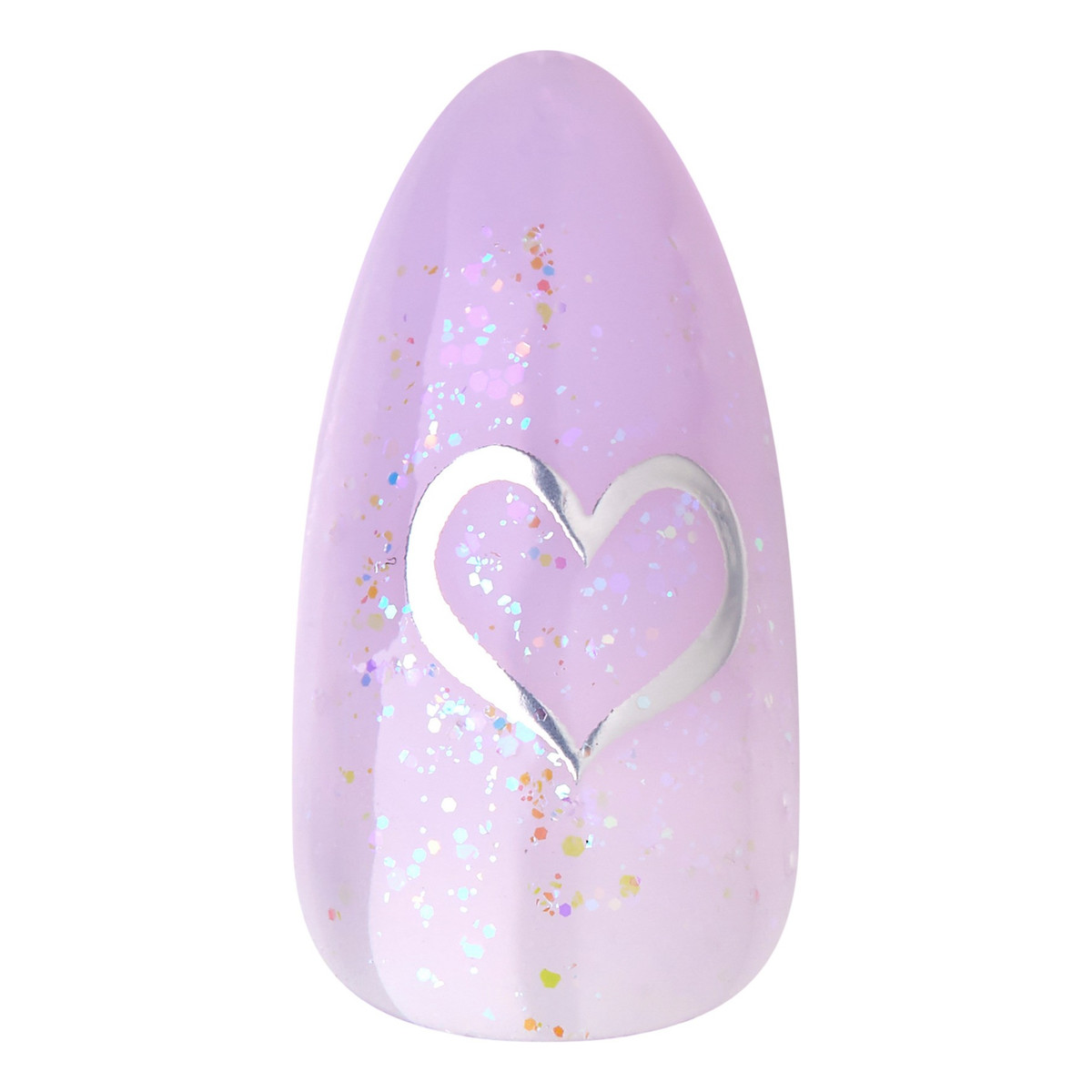 Kiss Sztuczne paznokcie na klej Gel Fantasy Jelly, One Day Jelly, Purple, Medium Almond