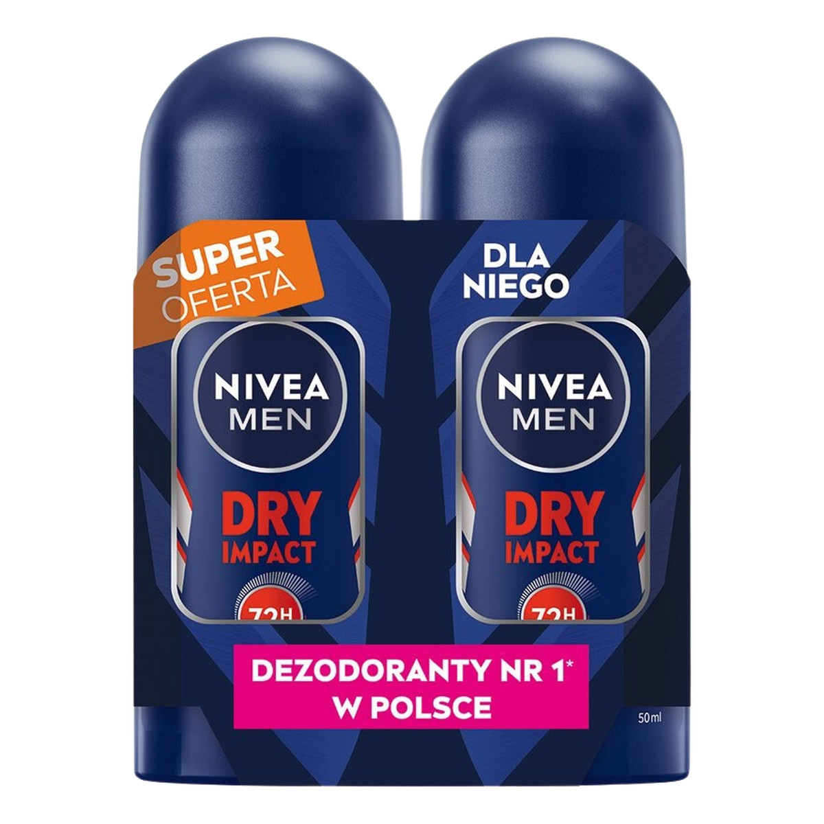 Nivea Men Antyperspirant w kulce duo Dry Impact 2x50 ml