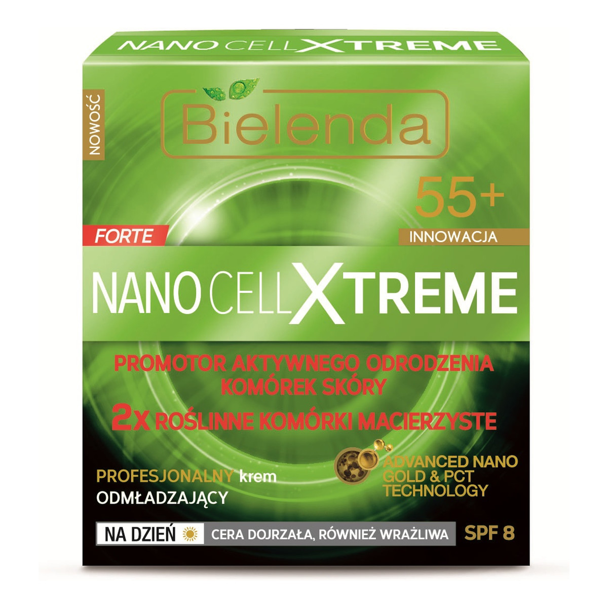 Bielenda Forte Nano Cell Xtreme 55+ Profesjonalny Krem Odmładzający Na Dzień SPF 8 50ml
