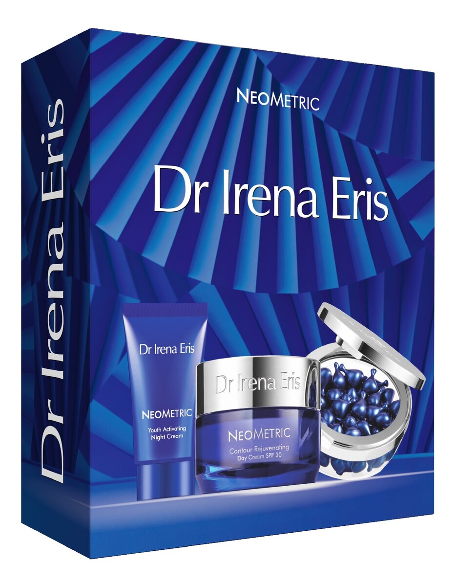 Zestaw krem odmładzający kontur twarzy na dzień 50ml + krem aktywujący młodość skóry na noc 50ml + kapsułki redukujące zmarszczki wokół oczu i ust na noc 45szt.