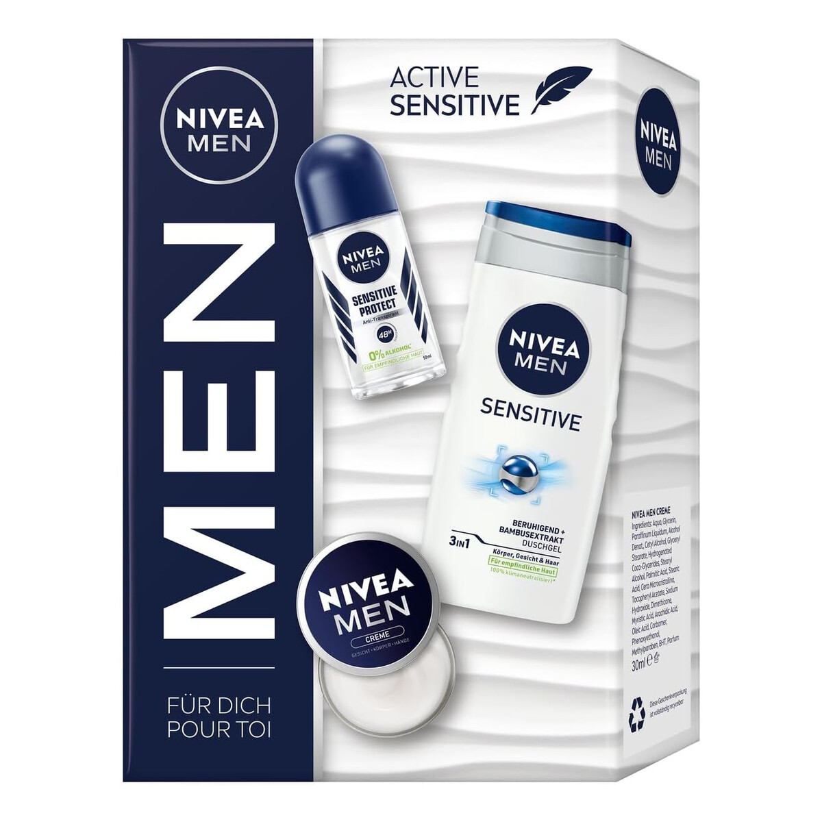 Nivea Sensitive Zestaw pielęgnacyjny dla mężczyzn 30ml