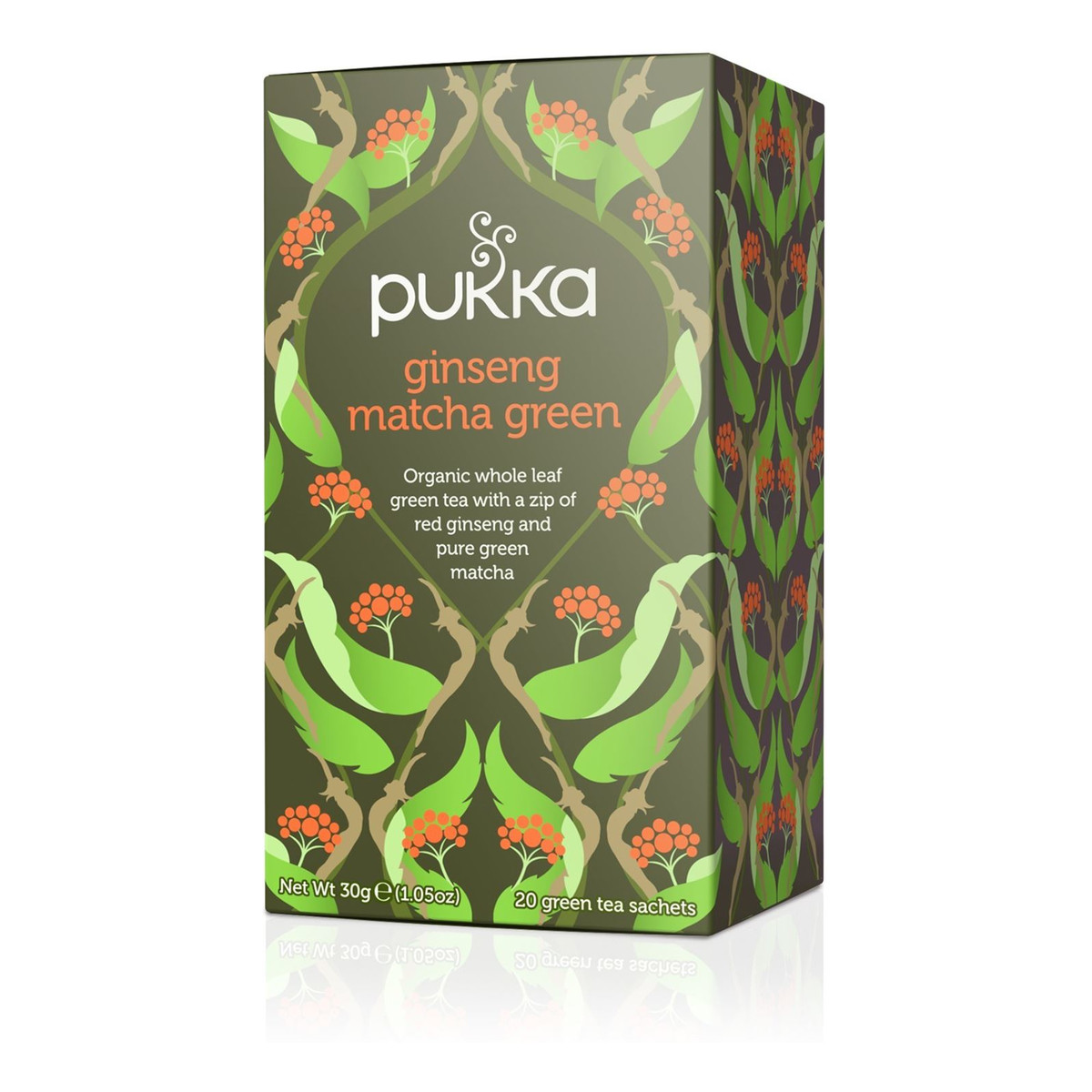 Pukka Ginseng Matcha Green Herbata ekologiczna Matcha & Żeńszeń 20 torebek 36g