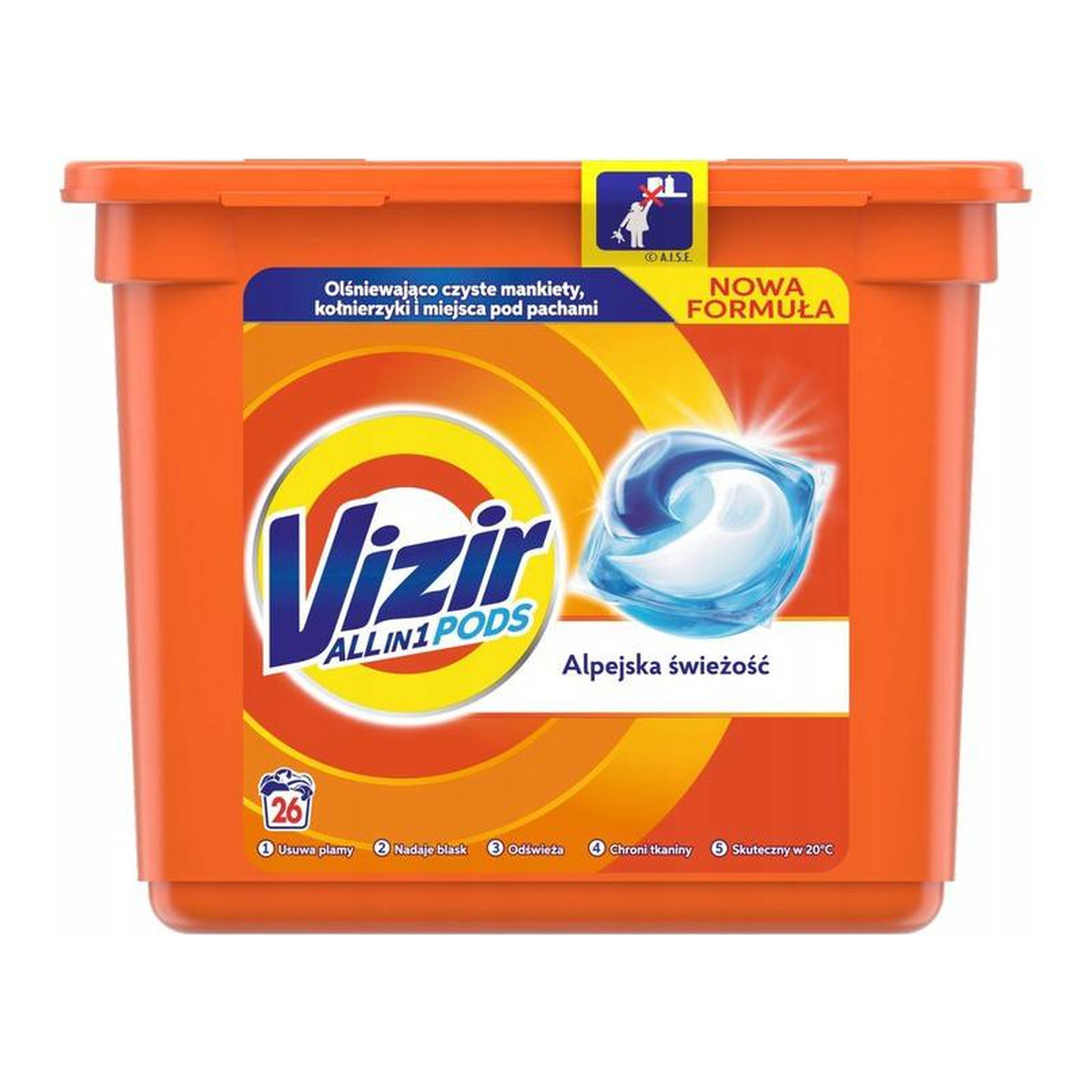 Vizir Kapsułki do prania Alpejska Świeżość 26 prań