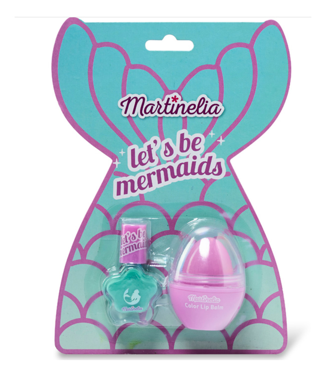 Let's Be Mermaids Nail&Lip Duo lakier do paznokci Miętowy + balsam do ust