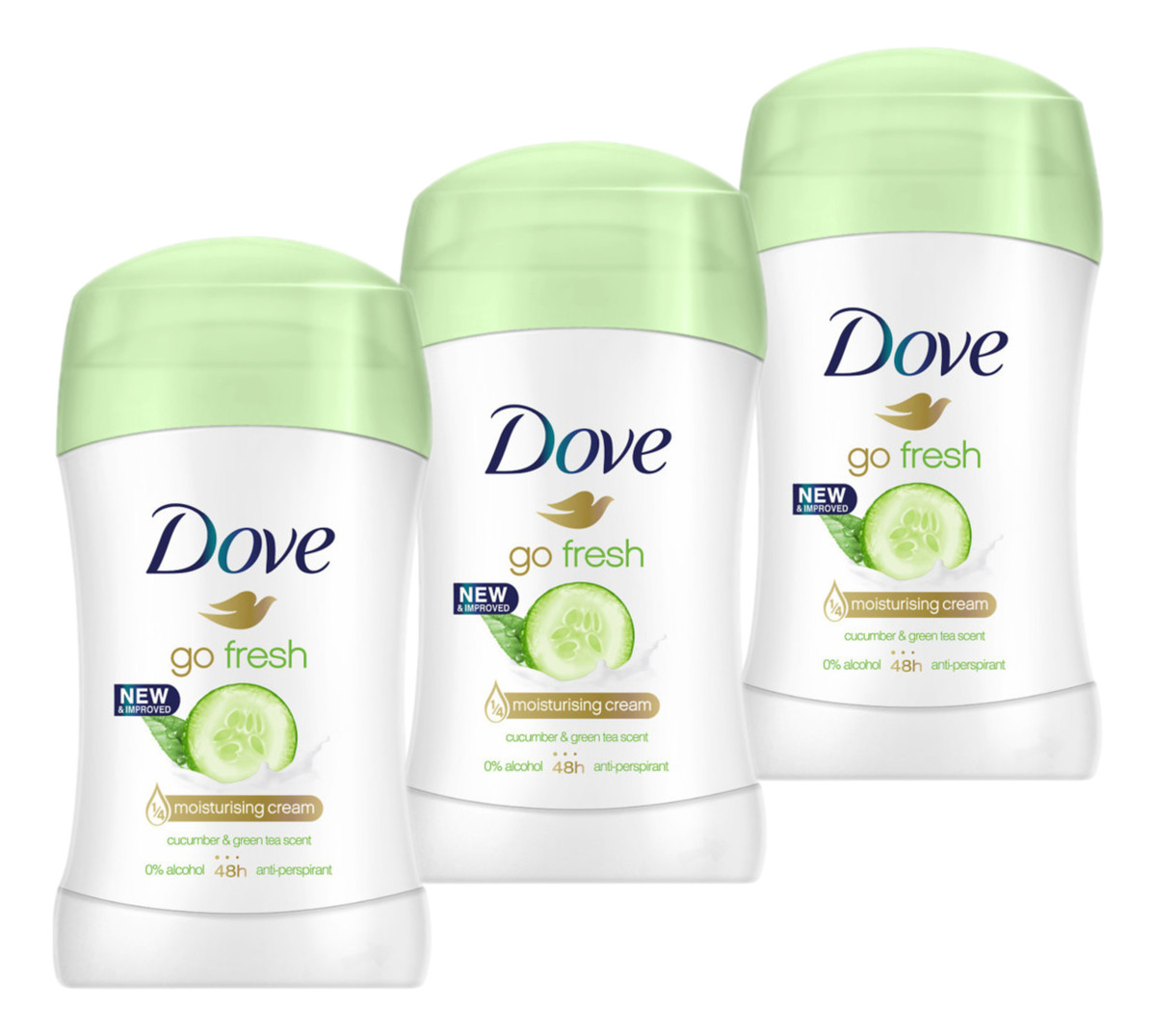 Cucumber 48h Antyperspirant sztyft damski 3szt.