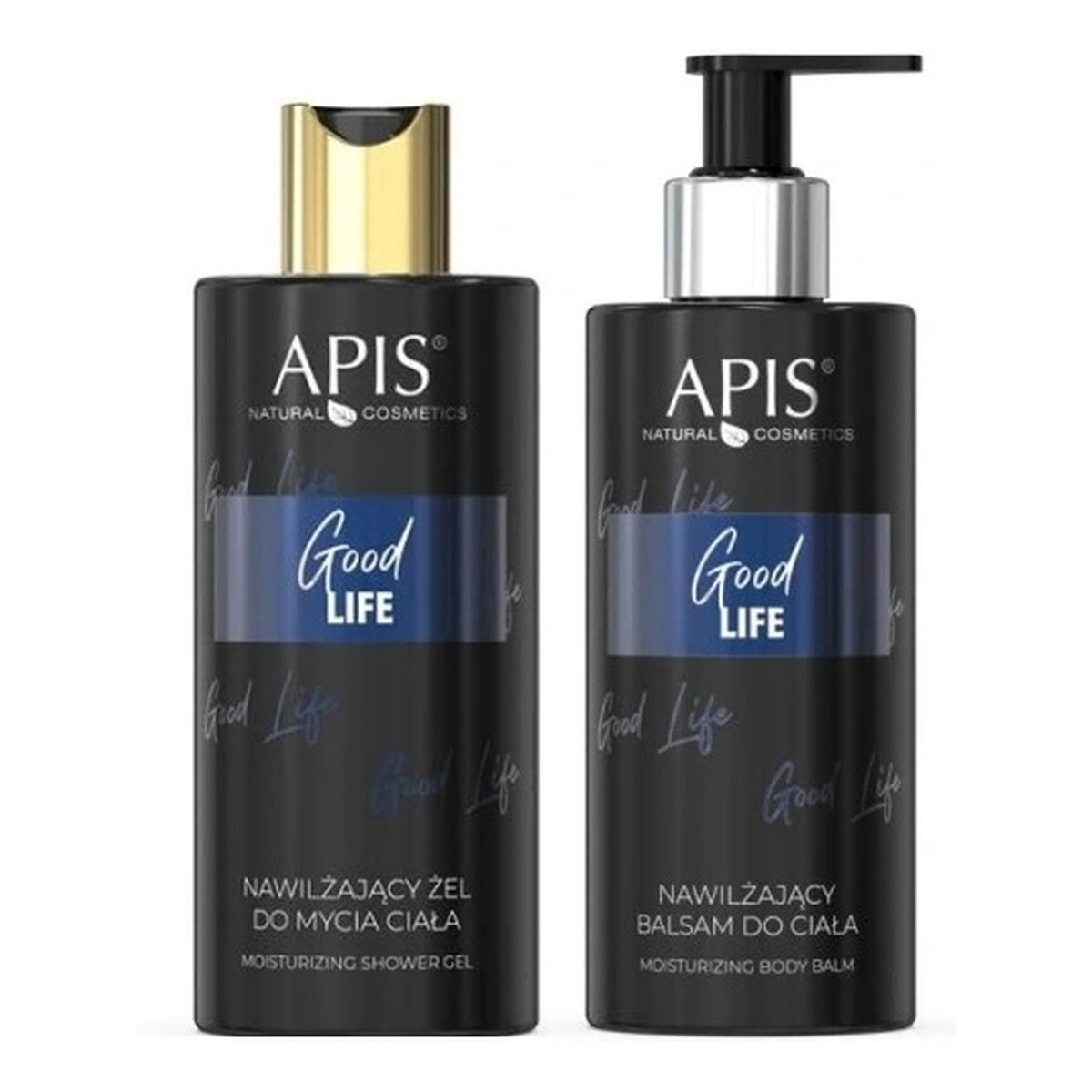 Apis Good Life Zestaw nawilżający balsam do ciała 300ml + nawilżający żel do mycia ciała 300ml