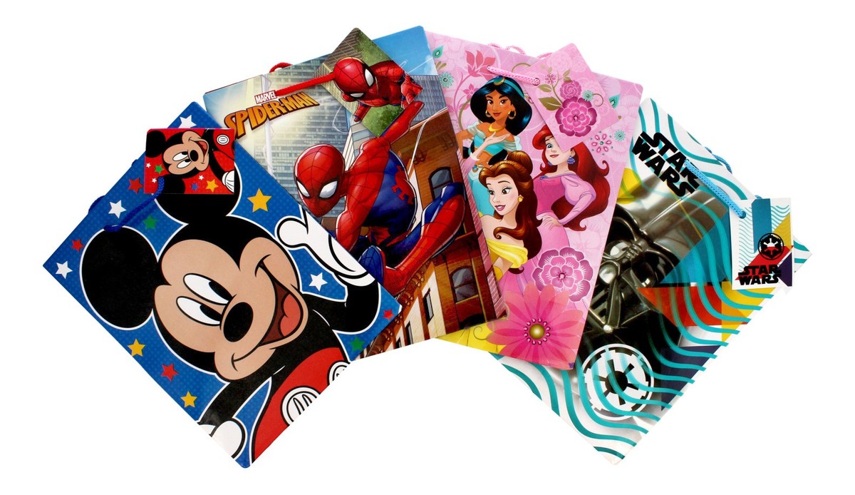 Torebka prezentowa Disney - rozmiar "M" 1szt - mix wzorów