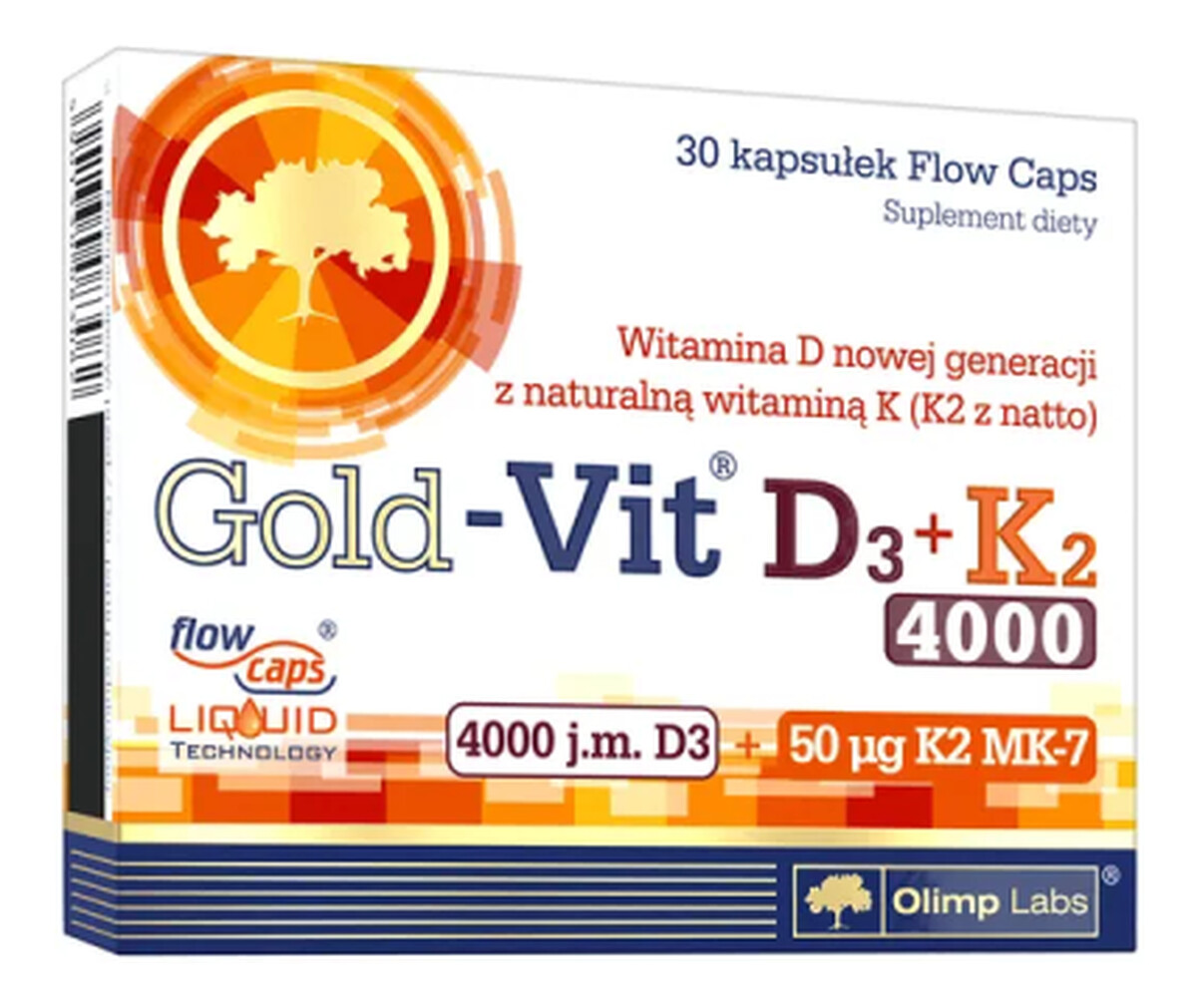 D3 + K2 w oleju lnianym suplement diety 30 kapsułek